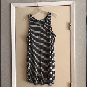 Striped T-shirt type dress